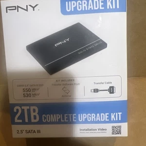 New PNY 2.5" Upgrade Kit 2TB SATA III SSD SSD7CS900-2TBKIT-RB - Picture 1 of 11