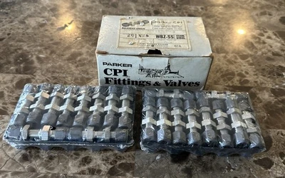 1/4 Tube 316ss Bulkhead Union Tube Fitting Parker 4-4 WBZ-SS Qty 20 - Image 1 of 4