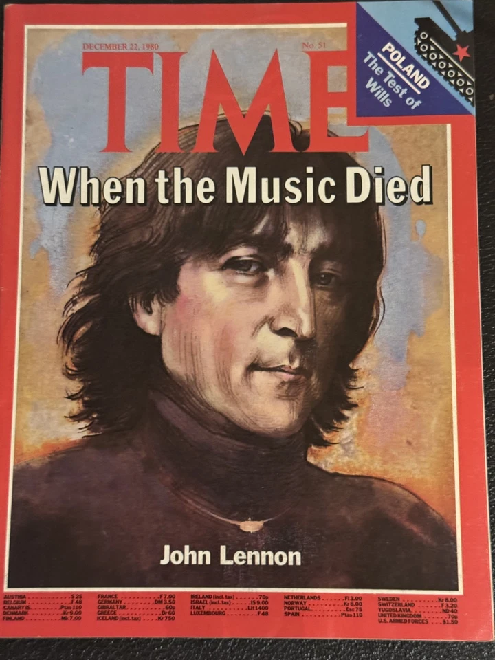 John Lennon When The Music Died винтажный журнал Time 1980 - Изображение 1 из 1