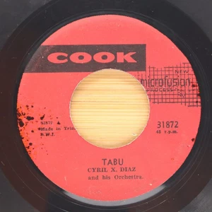 CYRIL X. DIAZ - TABU / LIMBO - REGGAE SKA 45 COOK RED LABEL *HEAR* - Picture 1 of 2