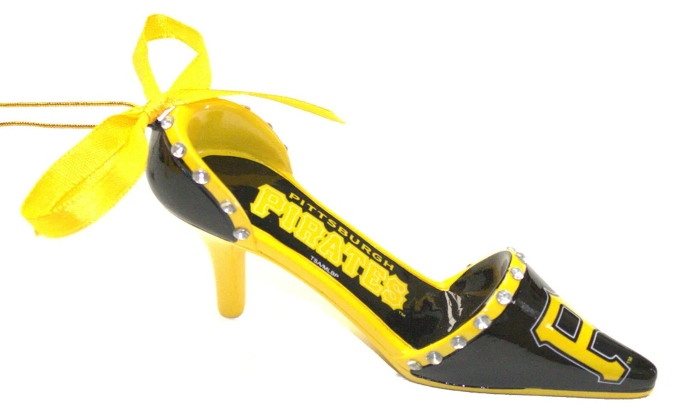 Pittsburgh Pirates 3.5 Inch High Heel Shoe Ornament - Image 1 of 1