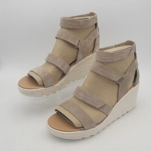NEW Sorel Women's 11 CAMERON MultiStrap Wedge Sandal Omega Taupe Sea Salt - Picture 1 of 8