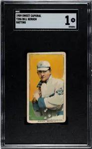 1909 T206 BILL BERGEN NNO POOR SWEET CAPORAL 150 SGC 1 BROOKLYN SUPERBAS - Picture 1 of 2