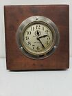 Antique Working Leonard Watch Co. Car Clock Brass Era Dash Rim Wind 8 Day