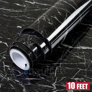 10ft Wallpaper Self Adhesive Peel &Stick Marble Contact Paper Kitchen Countertop - Picture 1 of 42