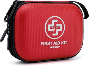 Mini First Aid Kit - 150 Piece Small Waterproof Hard Shell Medical Kit for Home, - Picture 1 of 12