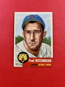1953 Topps #72 Fred Hutchinson Detroit Tigers mid-level EX            B53#72A1 - Picture 1 of 2