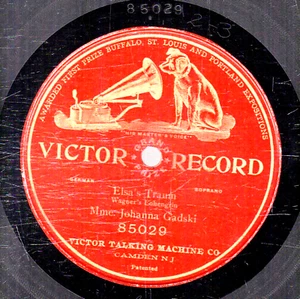 45g6. Johanna Gadski - Lohengrin-Elsa's Traum - Victor Grand Prize 85029 - Imagen 1 de 1
