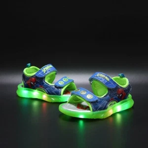 Kid Boys LED Luminous Lights Open Toe Spiderman Sandals Toddler Beach Shoes - Picture 1 of 5