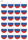 24X PRECUT RUSSIA FLAG FOOTBALL EDIBLE WAFER PAPER, CUPCAKE, CAKE TOPPERS 1221