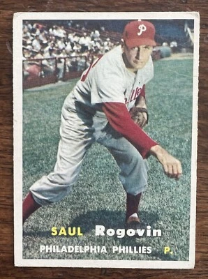 1957 Topps - #129 Saul Rogovin - Image 1 of 2