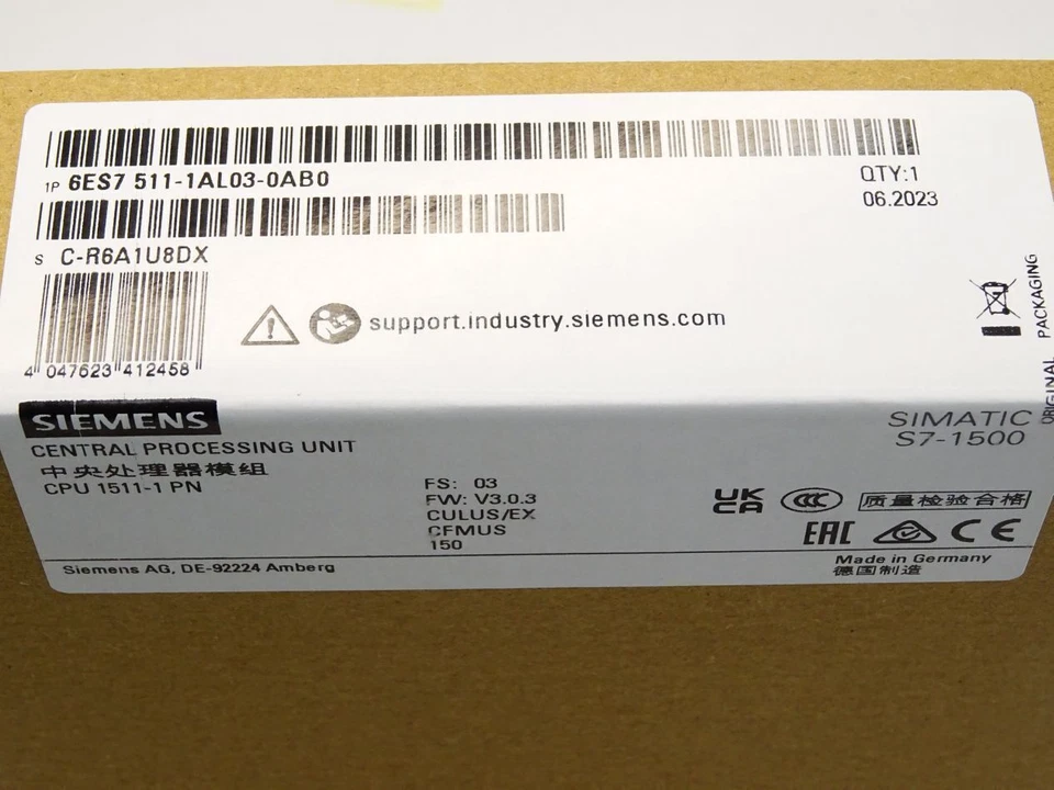 Siemens Dig.Industr. SIMATIC S7-1500 CPU 6ES7511-1AL03-0AB0 SPS-Grundgeräte