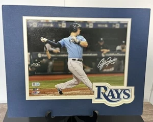"Corey Dickerson" Autographed MLB Baseball Authenticated Rays Photos Mat-Mounted - Picture 1 of 4