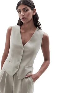 Unison ACETATE TAILORED VEST 14 - Picture 1 of 4