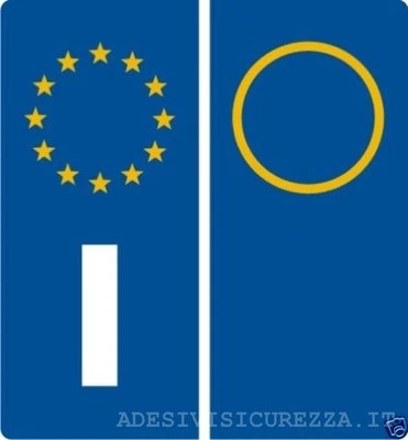 STICKERSLAB Adesivo vinile targa sigla anno auto etichette europa omologati riflettenti !!
