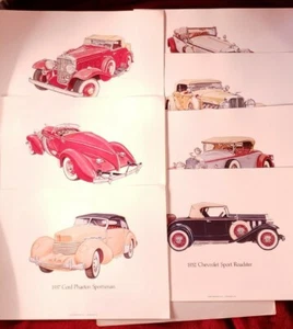 VNTG (1979) lot: 7 Clyde West Classic Car Pictures! Prints Norick Brothers 12x9 - Picture 1 of 12