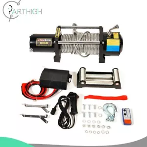 Electric Recovery Winch 8000LBS 27m Steel Cable Rope Truck Trailer 12V Offroad - Picture 1 of 12