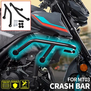 Stunt Cage Crash Bars Engine Guards Highway Bumper for Yamaha MT 03 25 MT03 MT25 - Foto 1 di 14