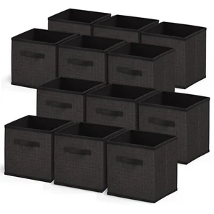 Cube Storage Bins - Collapsible Cloth Cubby Baskets, Foldable Storage Organizers - Picture 1 of 15