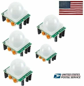 5 módulos detectores de sensor de movimiento PIR IR infrarrojo piroeléctrico HC-SR501 Arduino HO - Imagen 1 de 1