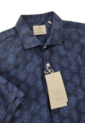 Baird McNutt Murano Men's Large Short Sleeve Button Down Linen Blend Shirt - Image 1 of 4