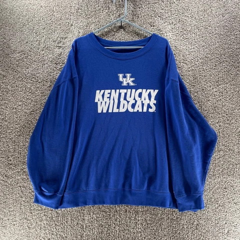 Kentucky Wildcats Sweatshirt Mens 3XL XXXL Blue Long Sleeve Pullover NCAA Casual Cover