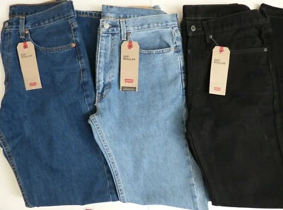 Men's Levi's 505 Regular Fit Jean 100% Cotton - All Sizes  - Image 1 of 4