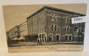 TIENDA EARLY LOCK HAVEN PA. SMITH & WINTERN Y PRIMER BANCO NACIONAL + POSTAL RARA - Imagen 1 de 2