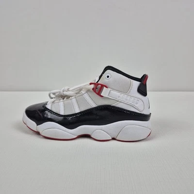 Jordan 6 Anillos Niños 2Y Zapatos Blanco/Negro-Rojo Universitario 323432-164 Foto 1 de 4