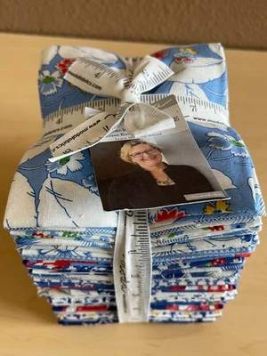 Feed Sacks True Blue Linzee Kull McCray Moda Fat Quarter Bundle 23300AB  OOP - Image 1 of 4