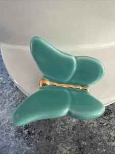 Nora Fleming Teal Butterfly - Limited Edition/Retired!! - Picture 1 of 3