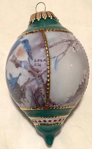 Bradford Exchange Lena Liu signiertes Porzellan Vogel Ornament - Bild 1 von 5