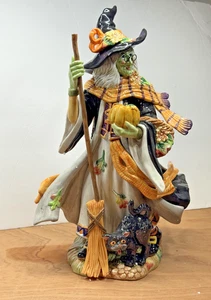 Fitz and Floyd Halloween Harvest Witch 17" Tall Very Large Vintage Figurine - Picture 1 of 11