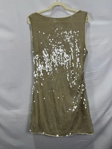 Staud Off-White Sequin Eton Dress Size XL with Missing Sequin - Picture 1 of 9