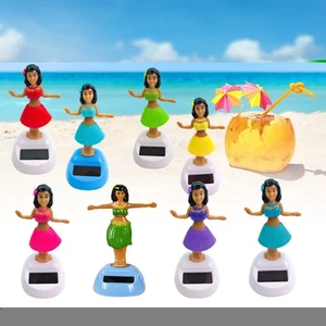 1pc Small Solar Powered Dancing Hula Girl for Car Dashboard Ornament Decoration - Picture 1 of 16
