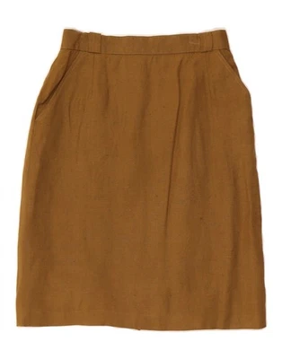 VINTAGE Womens Straight Skirt  W27 Small Brown Flecked Viscose CV02 - Image 1 of 4