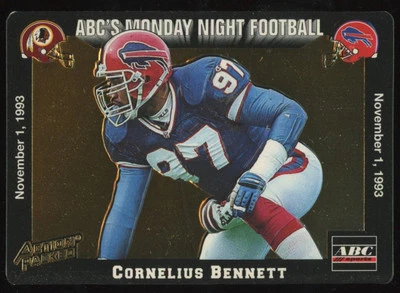 1993 Action Packed Monday Night Football Cornelius Bennett Buffalo Bills #37 - Image 1 of 2