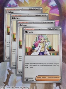 4x Juego Base Pokemon Juego de Cartas Coleccionables Miriam 179/198 Violeta Escarlata Casi Nuevo x4 - Imagen 1 de 1