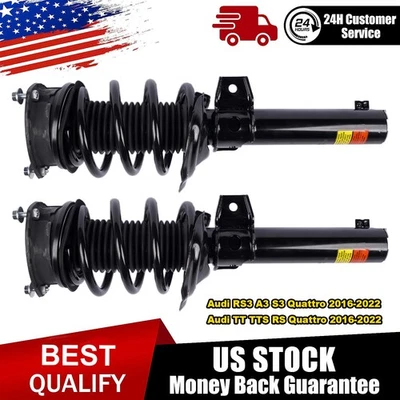 Pair Front Shock Struts Assembly Magnetic For Audi TT TTS TTRS A3 S3 RS3 2.0L L4 - Image 1 of 4