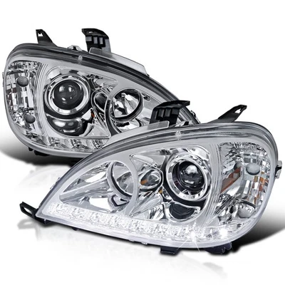 Fits 1998-2001 Mercedes W163 Ml Ml320 Ml430 Ml55 Led Strip Projector Headlights - Image 1 of 4