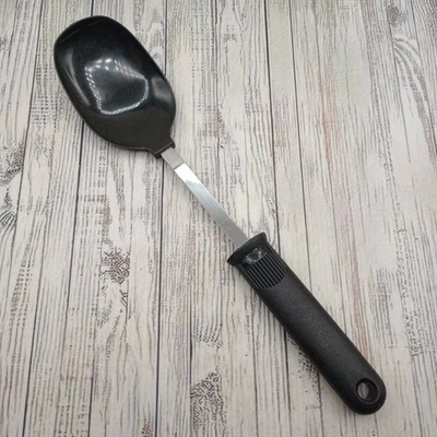 Vintage Ekco Nylon Solid Basting Serving Spoon Black Ribbed Plastic Handle - Image 1 of 4