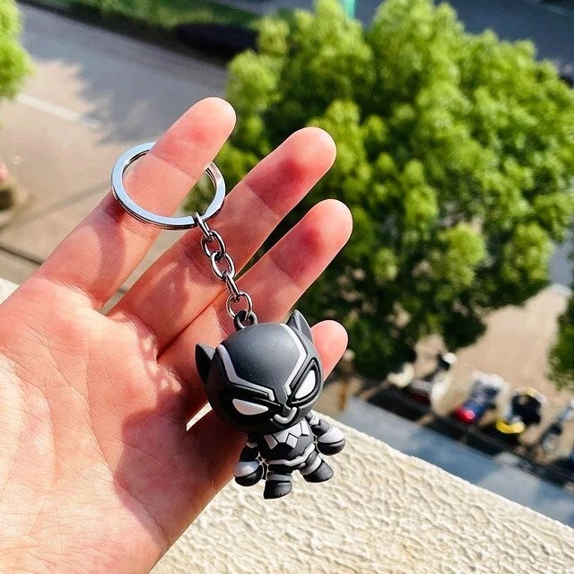 Llavero Black Panther Personaje Goma 3D Dije Llavero Foto 1 de 1