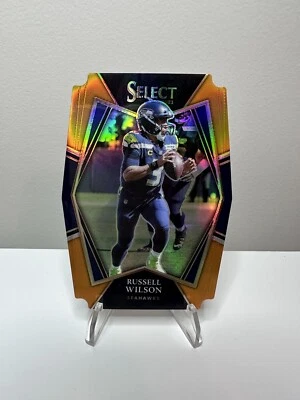 2021 Select Premier Level Orange Die-Cut  Russel Wilson  /249 Steelers Seahawks - Image 1 of 2