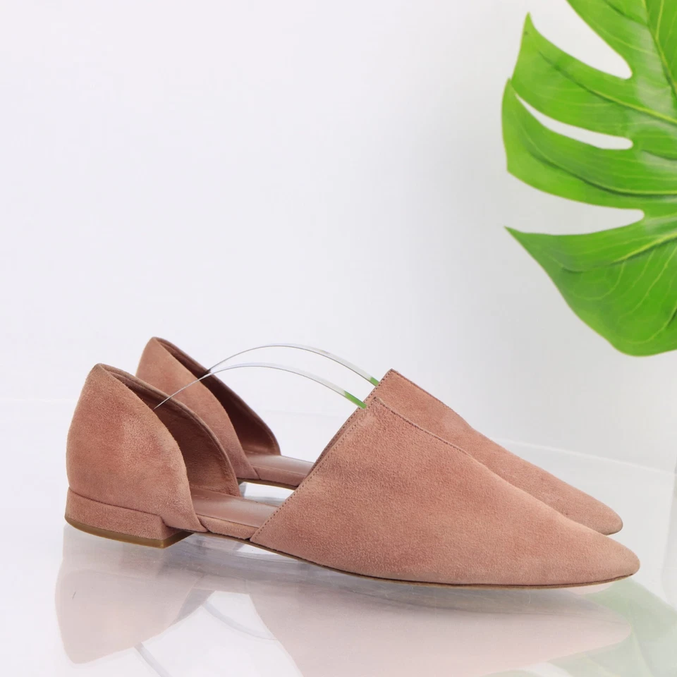 Zapato Vince Para Mujer Darlington D'Orsay Plano Talla 9 Rosa Rubor Gamuza Punta Italia Foto 1 de 4