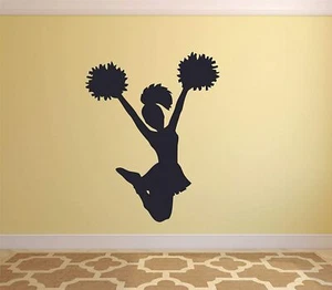 Cheer Leader Silhouette Sport Wandaufkleber Vinyl Kunst Zuhause Zimmer Aufkleber Dekor - Bild 1 von 3