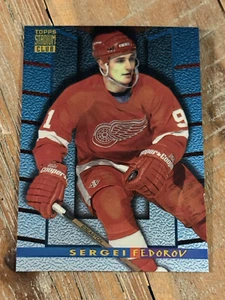 1994-95 Topps Stadium Club Sergei Fedorov Finest #6 Red Wings - Picture 1 of 8