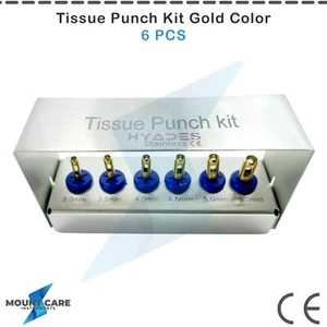 Implant Tissue Punch Kit 6 Pcs Gold Color Surgical Steel Dental Laboratory Tools - Picture 1 of 3
