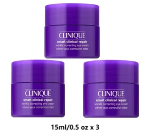 3 CLINIQUE Smart Clinical Repair Wrinkle Correcting Eye Cream .5oz/15mL EA NWOB - Picture 1 of 4