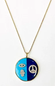 HSN Rarities Sterling Gold Plated White Zircon Accent Pendant w/ 18" Necklace - Picture 1 of 5