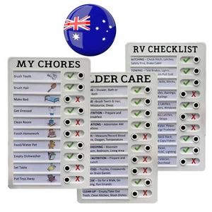 2PK Memo Plastic Board Chore Chart Reusable Checklist My Chores Elder Notes Car - Picture 1 of 25